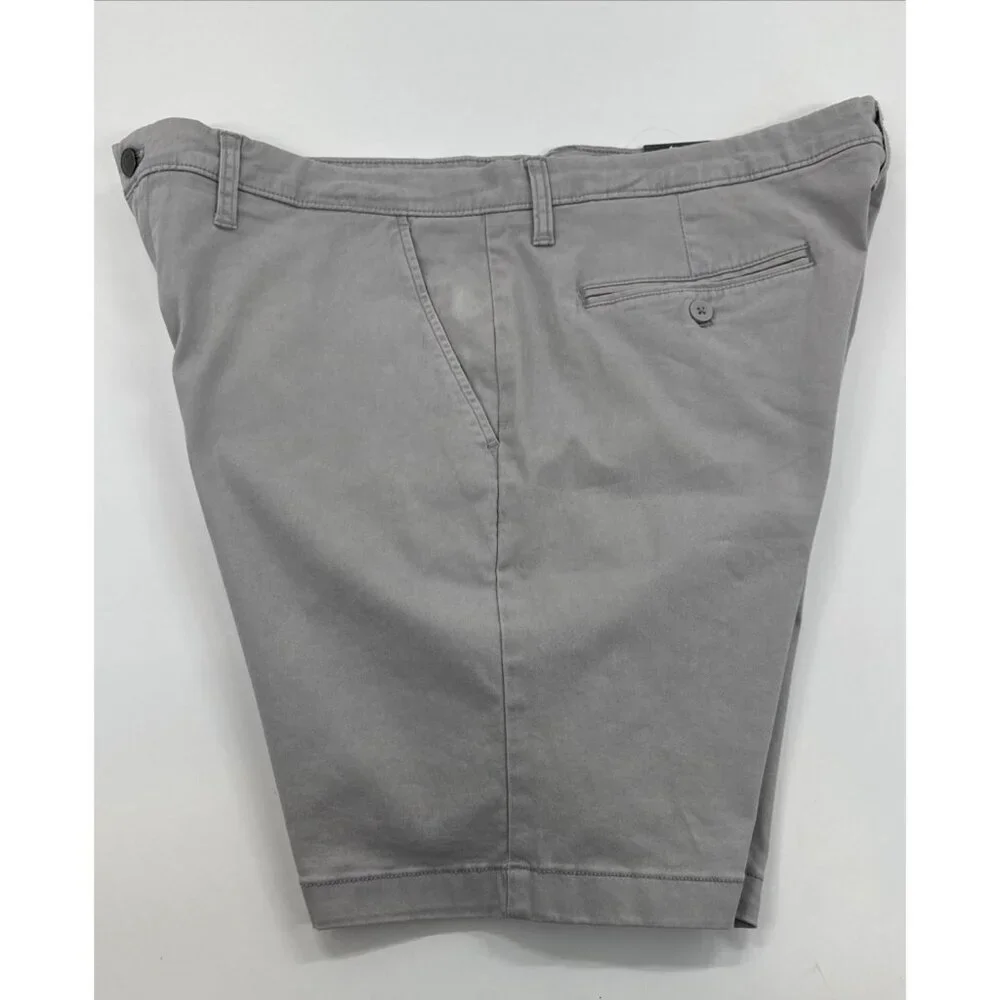 Members Mark Shorts Mens 40 Gray Chino Everyday Stretch Flat Front Travel 9